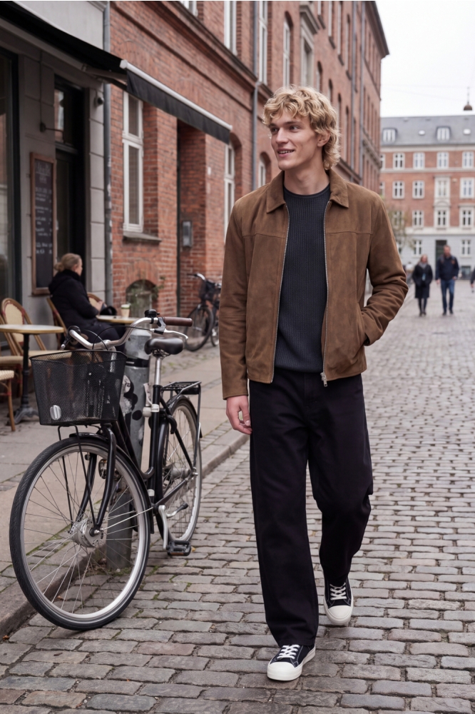 Jack & Jones groene heren trui | Sfeerbeeld, In situatie