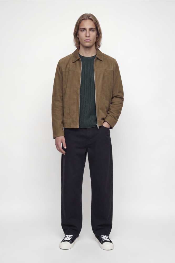 Jack & Jones groene heren trui | Model vooraanzicht