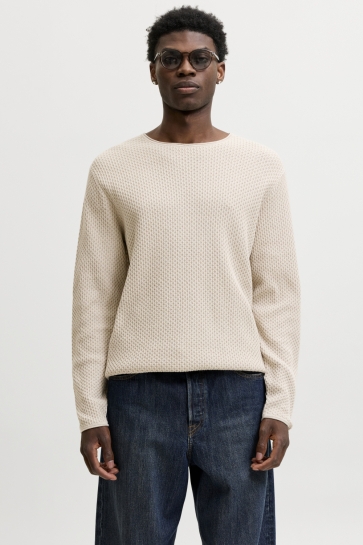 Jack & Jones Trui JPRBLUMASON KNIT CREW NECK SN 12304253 Silver Lining