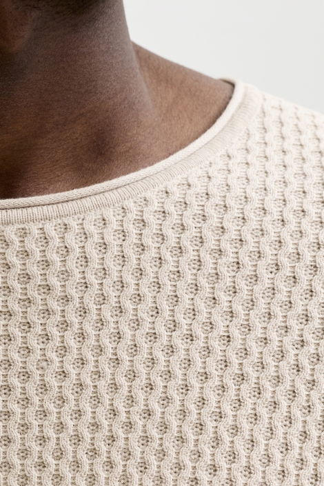 Jack & Jones beige heren trui | Close up