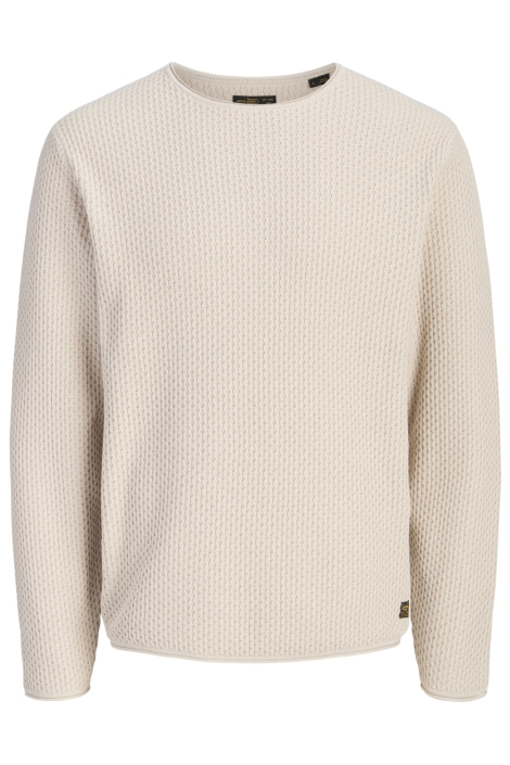 Jack & Jones beige heren trui | Vooraanzicht