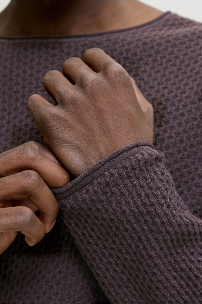 Jack & Jones bruine heren trui | Close up