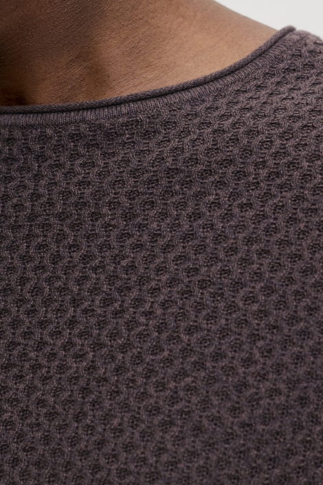 Jack & Jones bruine heren trui | Close up