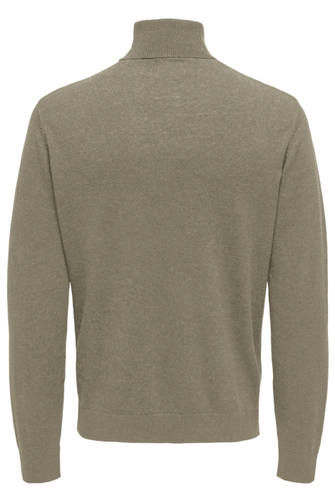 Only & Sons taupe heren trui | Achteraanzicht