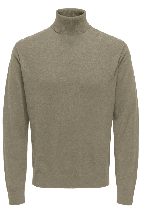 Only & Sons taupe heren trui | Vooraanzicht
