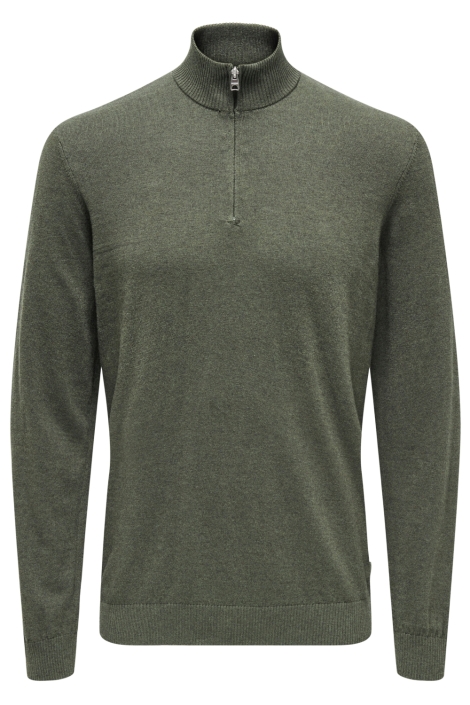 Only & Sons groene heren trui | Vooraanzicht