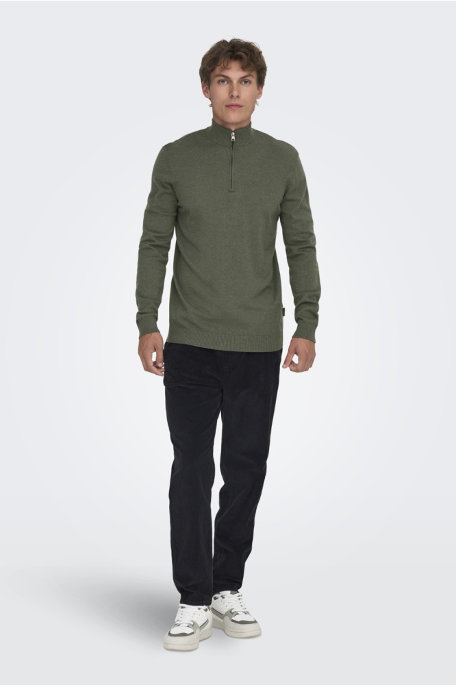 Only & Sons groene heren trui | Model