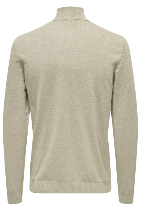 Only & Sons beige heren trui | Achteraanzicht