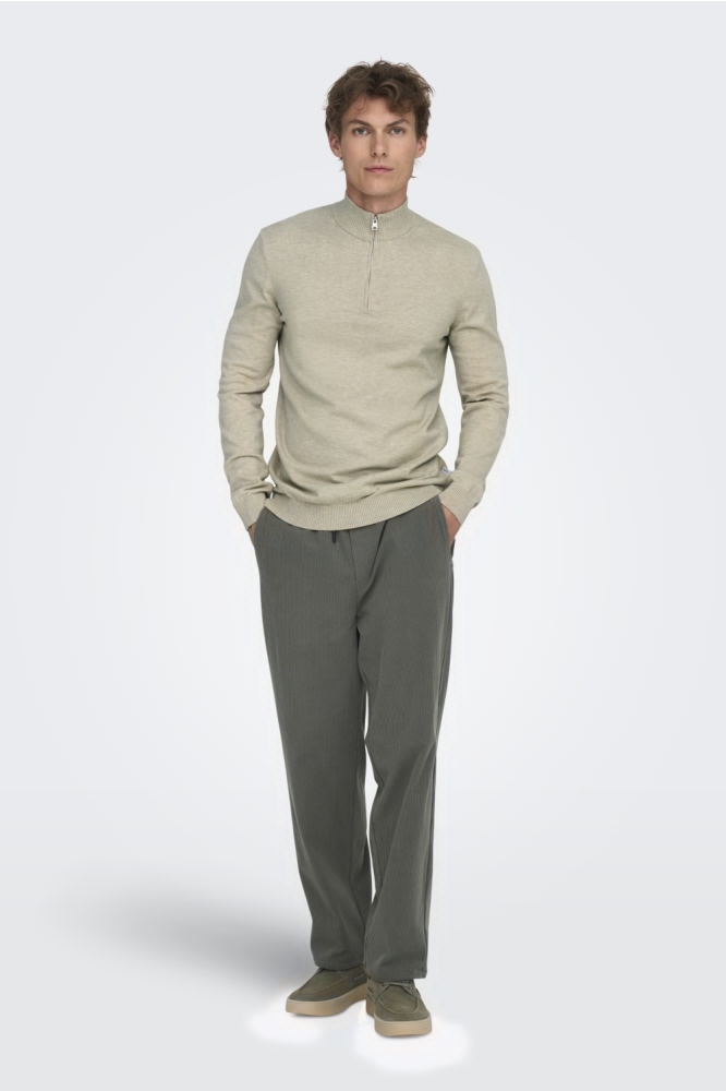 Only & Sons beige heren trui | Model