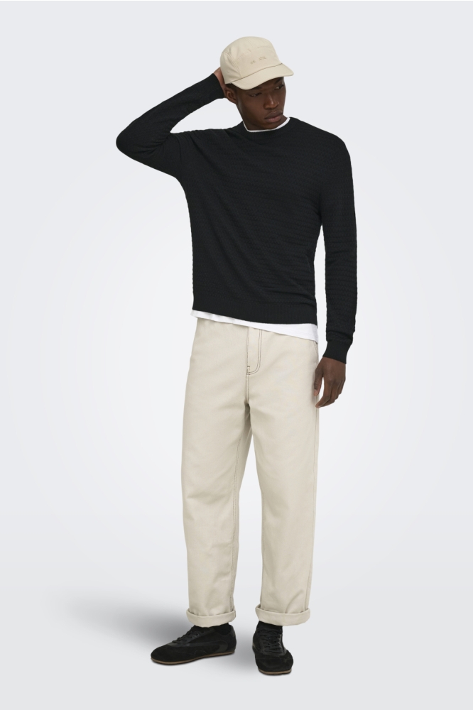 Only & Sons zwarte heren trui | Model