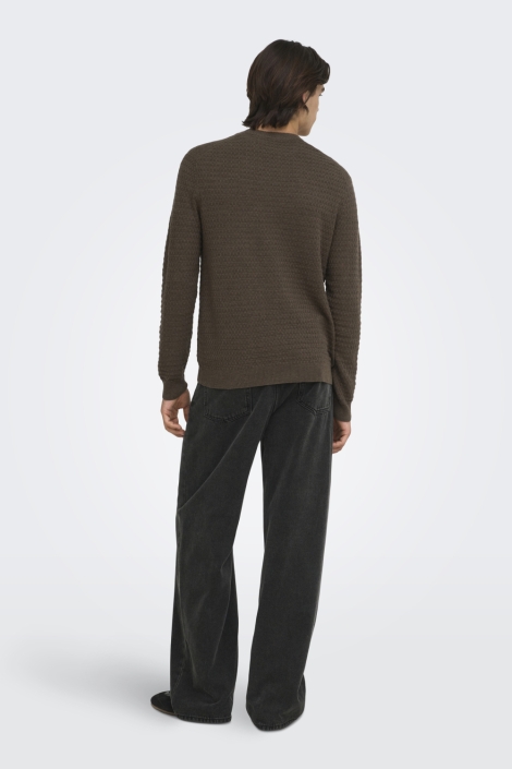 Only & Sons bruine heren trui | Model