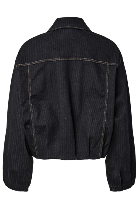 Pieces blauwe dames jas | Achteraanzicht