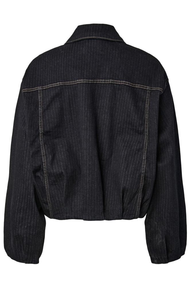 Pieces blauwe dames jas | Achteraanzicht