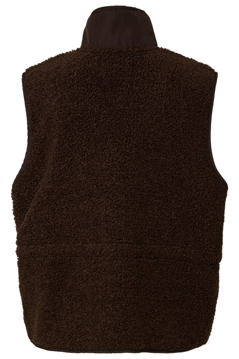 Pieces bruine dames gilet | Achteraanzicht