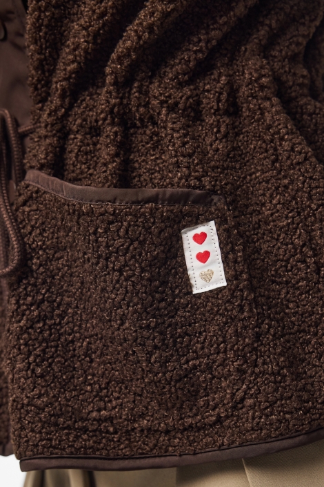 Pieces bruine dames gilet | Close up
