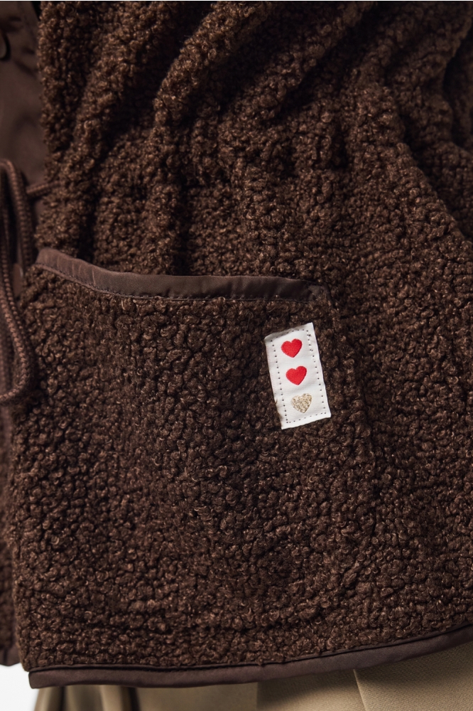 Pieces bruine dames gilet | Close up