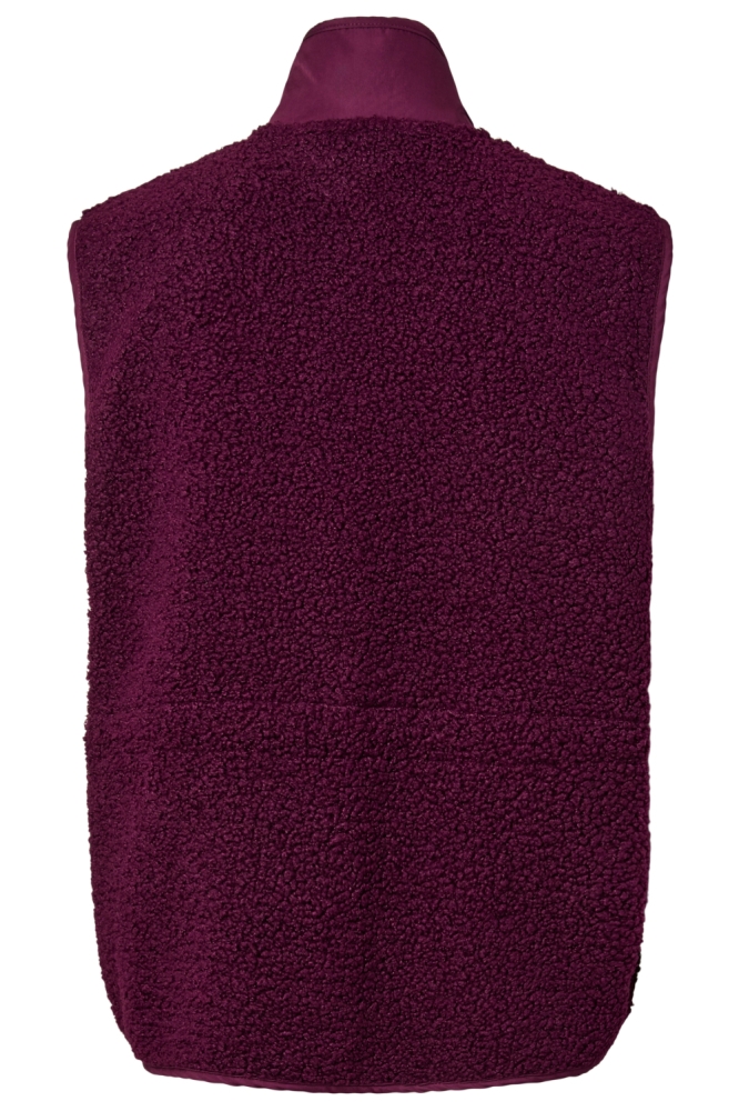Pieces paarse dames gilet | Achteraanzicht