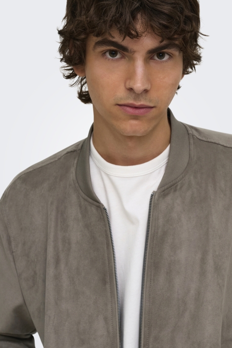 Only & Sons camel heren jas | Close up