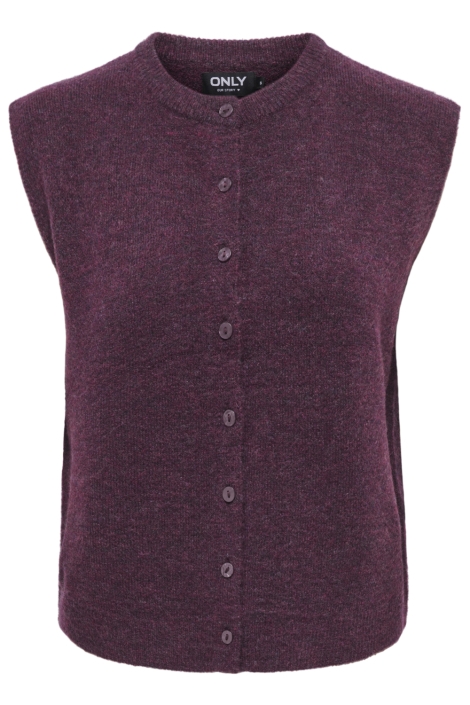 Only bordeaux dames gilet | Vooraanzicht