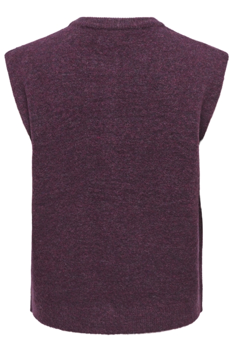 Only bordeaux dames gilet | Achteraanzicht