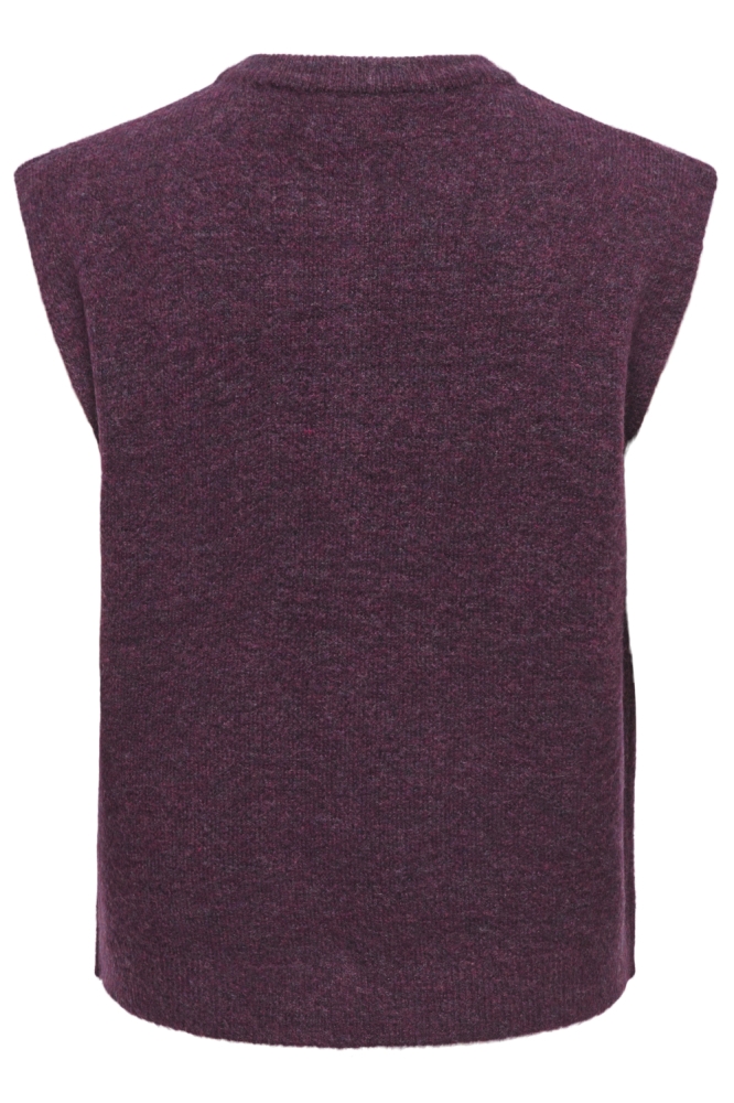 Only bordeaux dames gilet | Achteraanzicht
