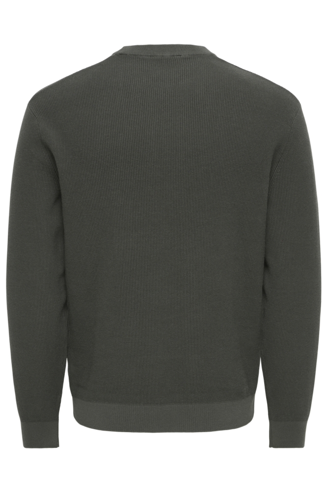Only & Sons groene heren trui | Achteraanzicht