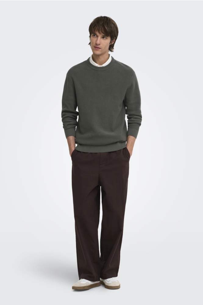 Only & Sons groene heren trui | Model