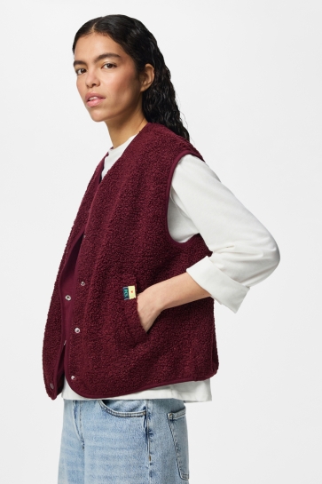 Pieces Vest PCKATTY TEDDY VEST NOOS BC 17162344 Tawny Port