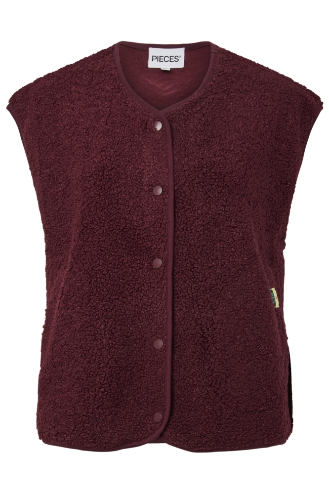 Pieces bordeaux dames gilet | Vooraanzicht