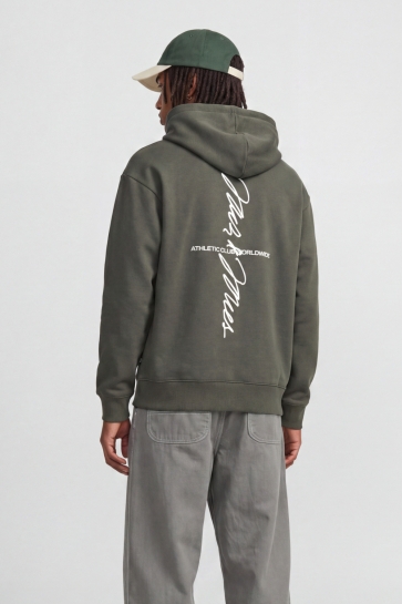 Jack & Jones jcoclub back script print sweat hoo Groen