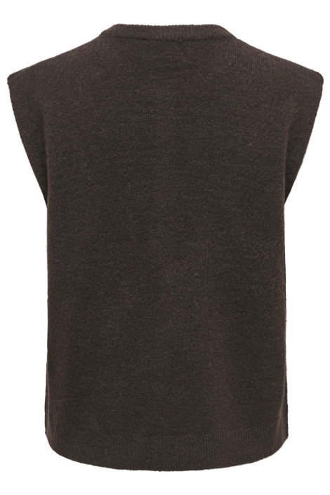 Only bruine dames gilet | Achteraanzicht