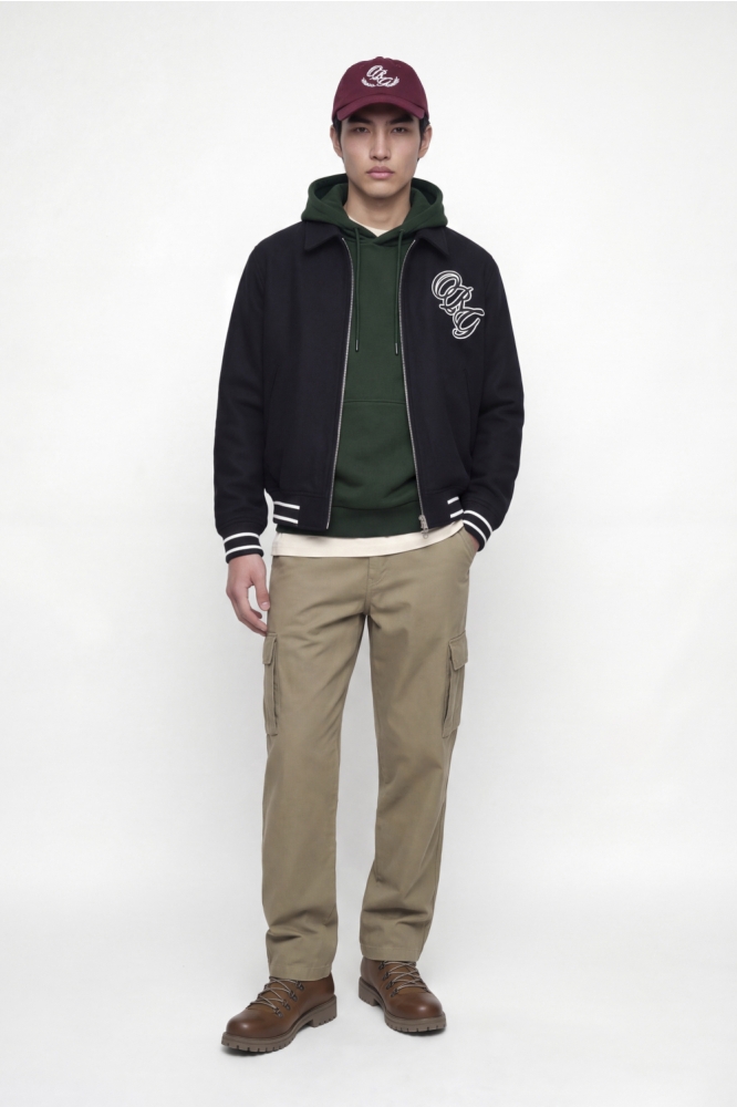 Jack & Jones groene heren sweater | Model vooraanzicht