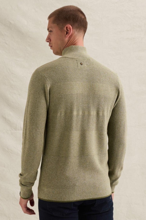 PME legend groene heren trui | Model achteraanzicht