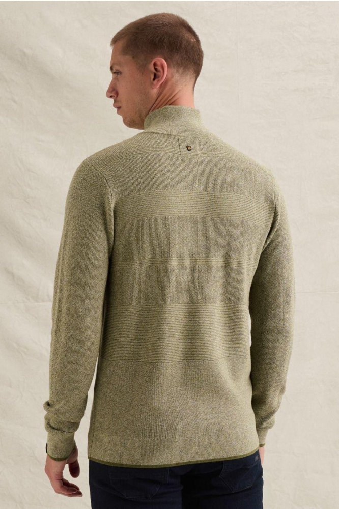 PME legend groene heren trui | Model achteraanzicht
