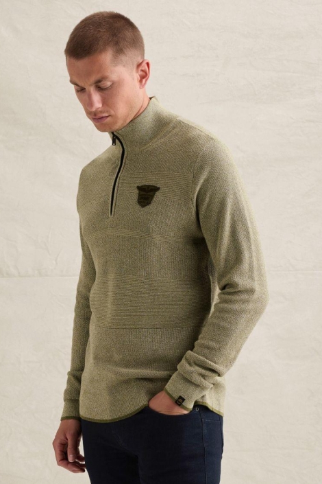 PME legend groene heren trui | Close up