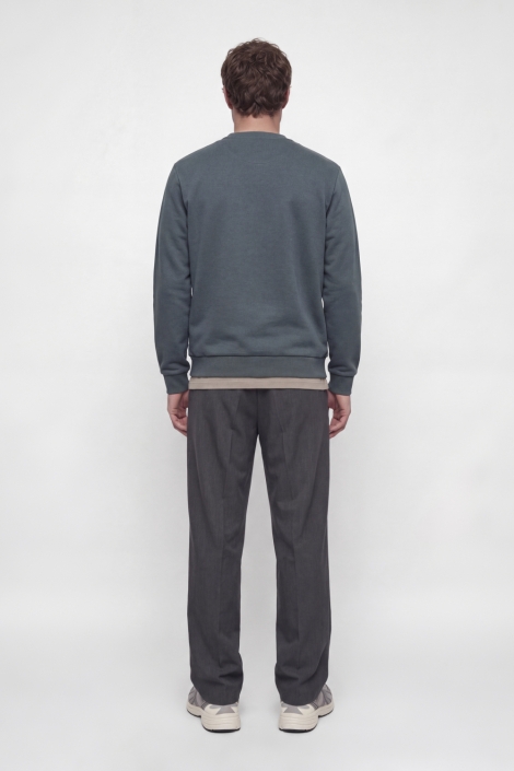 Jack & Jones blauwe heren sweater | Model achteraanzicht