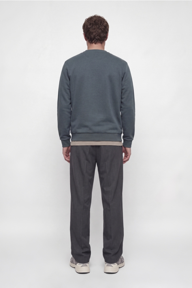 Jack & Jones blauwe heren sweater | Model achteraanzicht