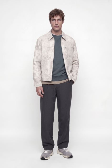 Jack & Jones blauwe heren sweater | Model vooraanzicht
