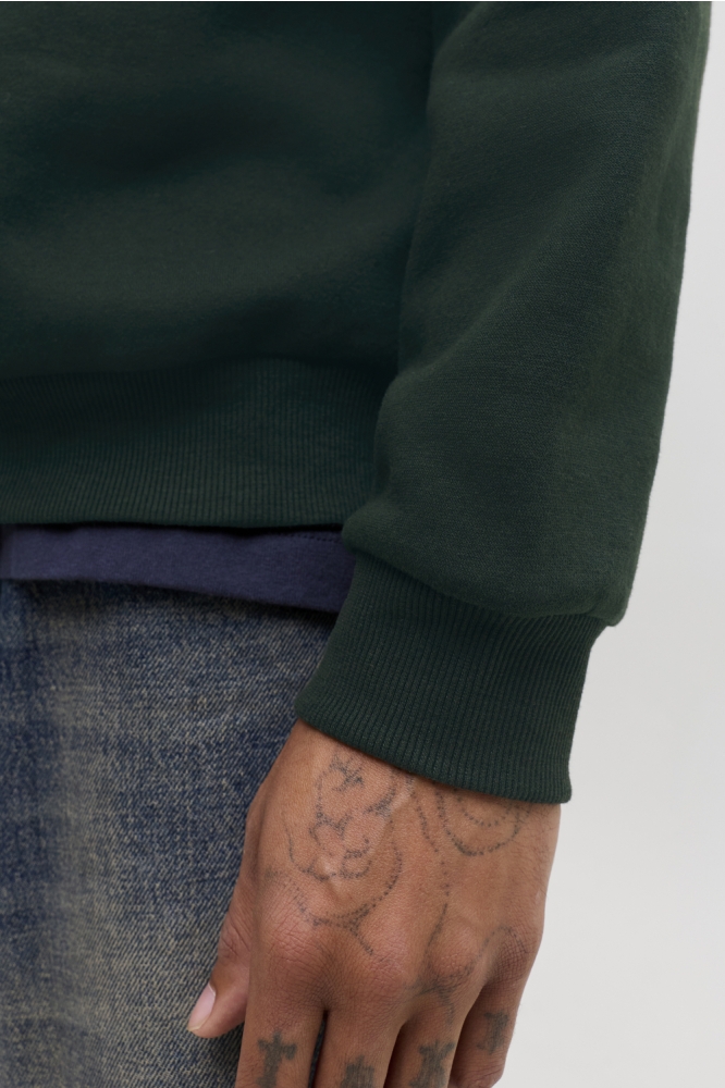 Jack & Jones groene heren sweater | Close up