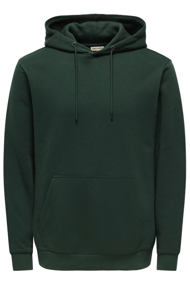 Only & Sons groene heren sweater | Vooraanzicht