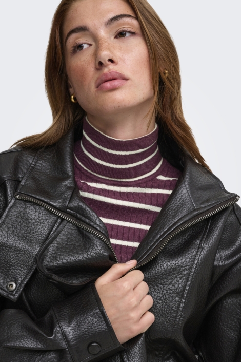 Only bordeaux dames trui | Close up