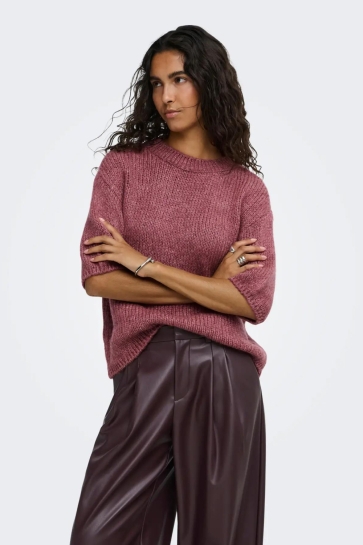 Jacqueline de Yong Trui JDYDICTE S/S PULL O-NECK KNT NOOS 15392709 Deco Rose