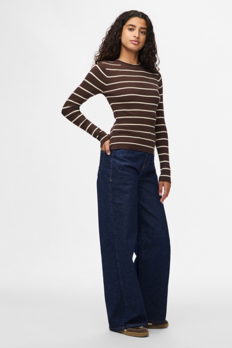 Pieces bruine dames trui | Model