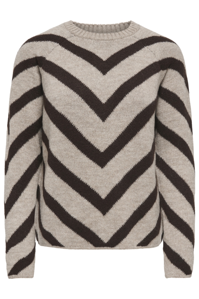 Only beige dames trui | Vooraanzicht