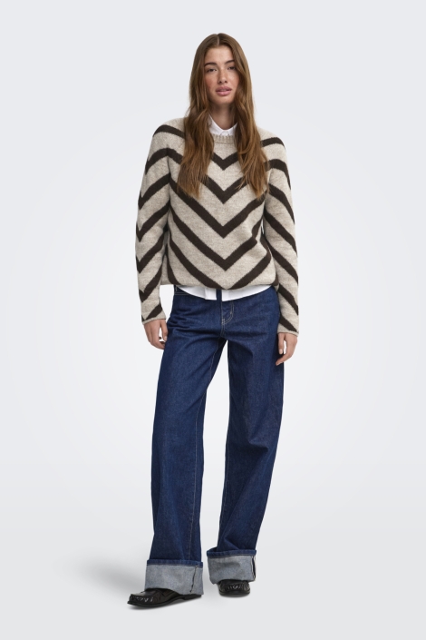 Only beige dames trui | Model