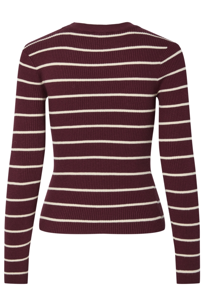 Pieces bordeaux dames trui | Achteraanzicht