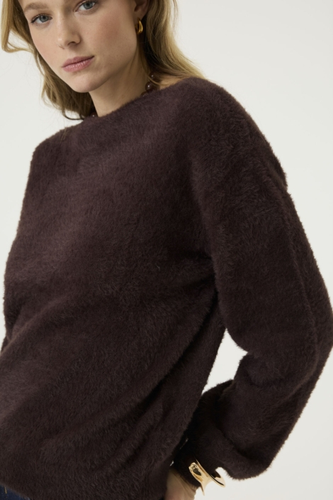 Garcia bruine dames trui | Close up