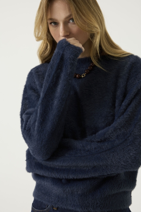 Garcia blauwe dames trui | Close up