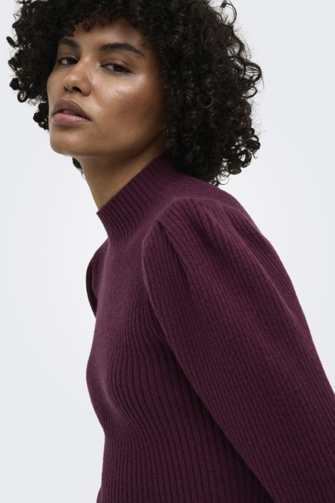 Only bordeaux dames trui | Close up