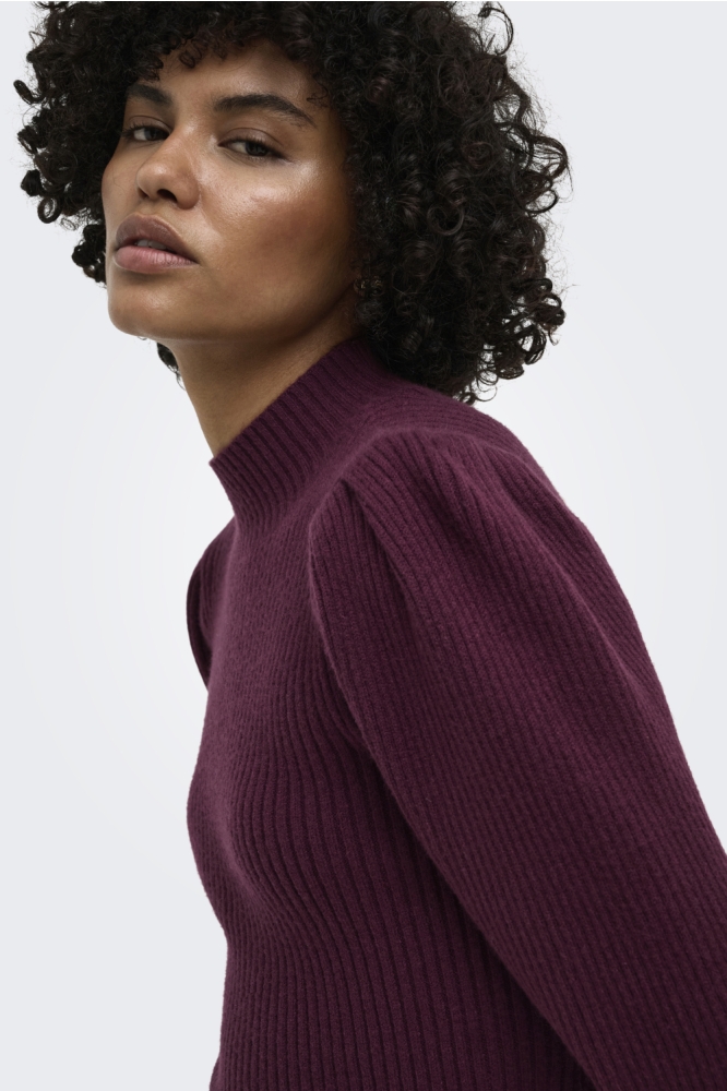 Only bordeaux dames trui | Close up